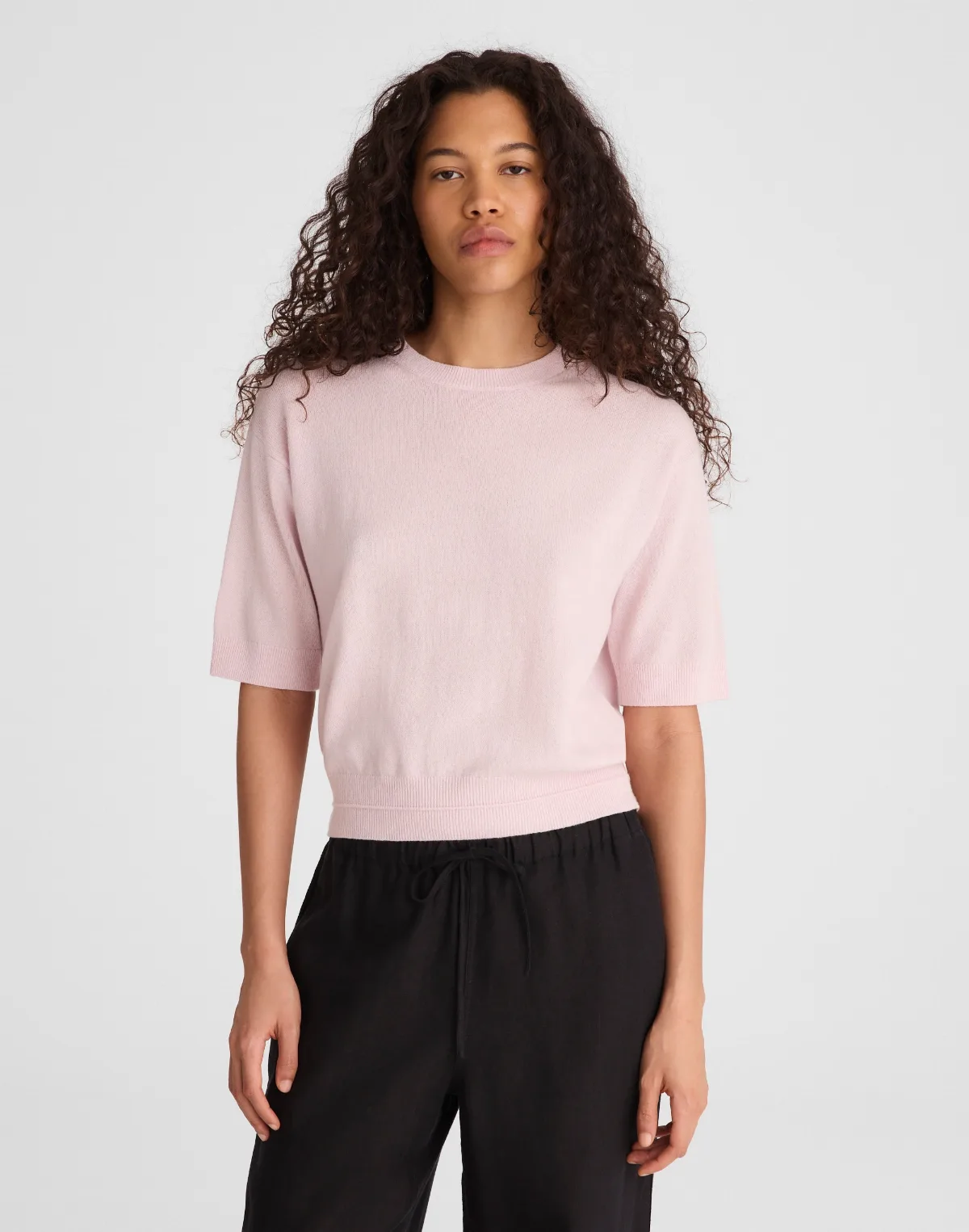 Relaxed Sweater Tee in 100% Cashmere