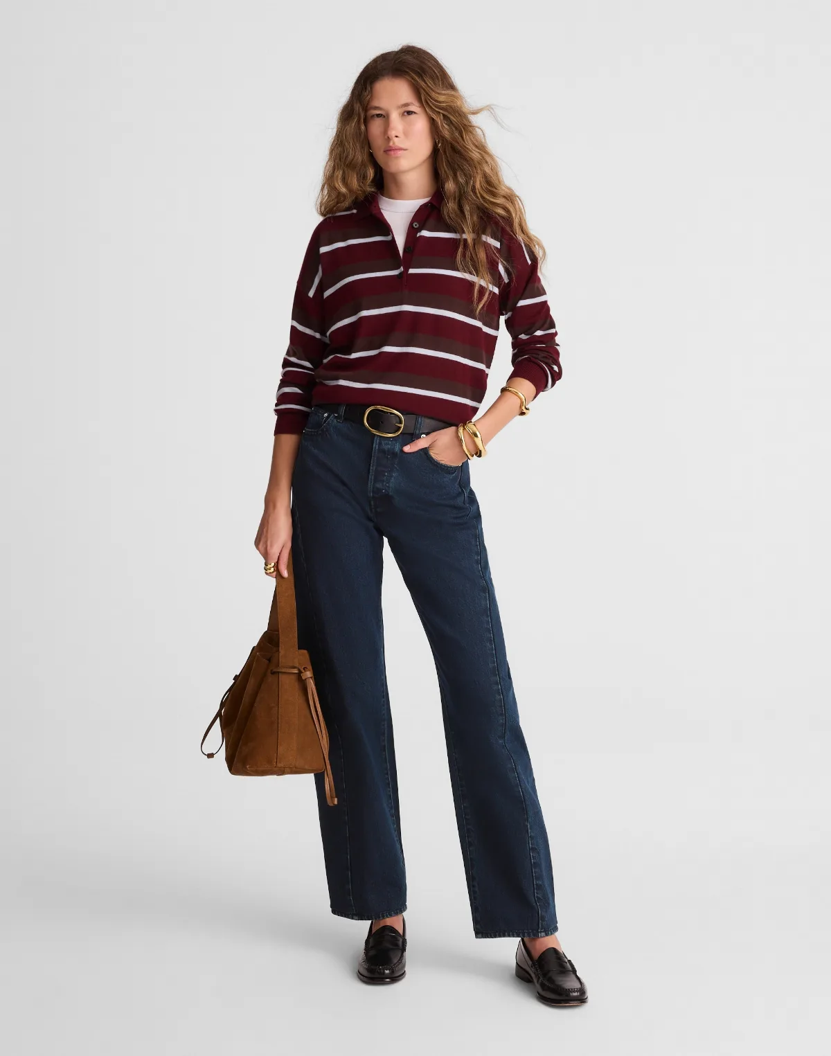 The Pieced Barrel-Leg Full-Length Jean by MW
