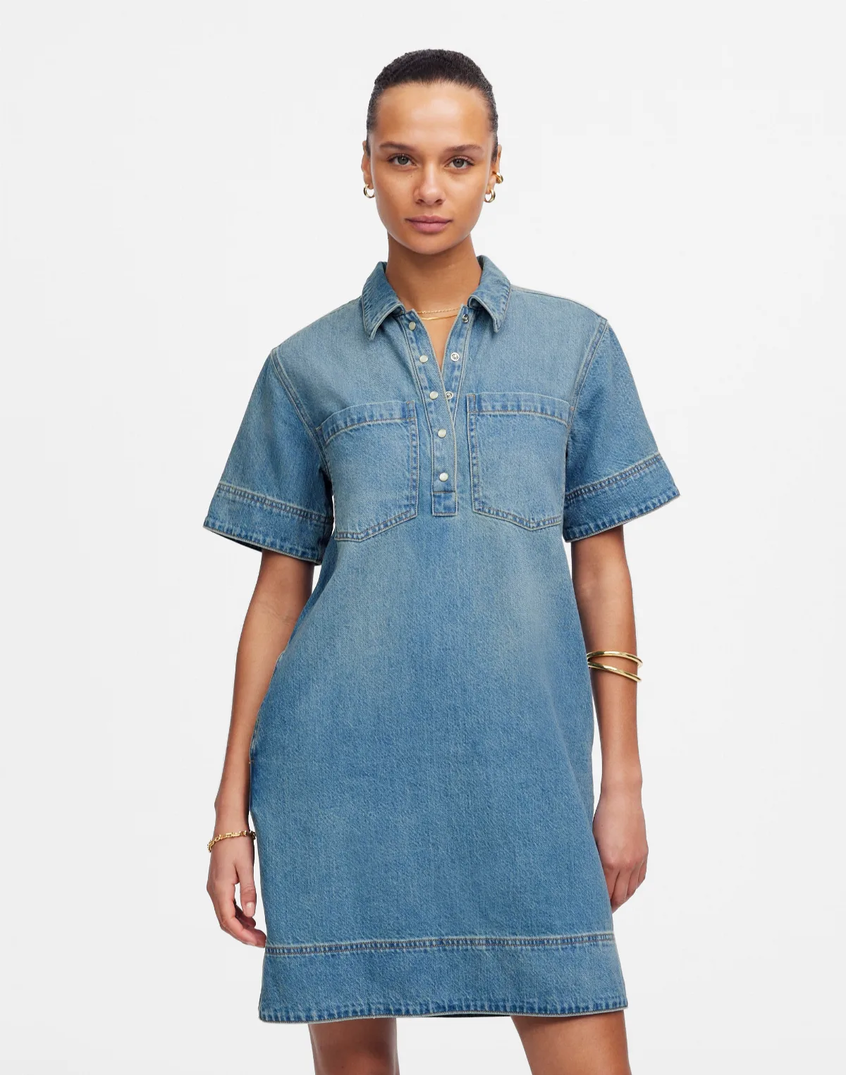 Denim Popover Dress by MW