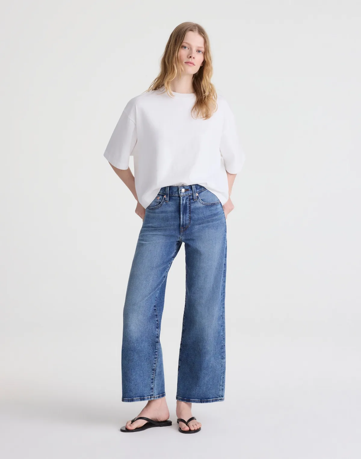 The Tall Wide-Leg Crop Jean in Super Stretch Denim by MW