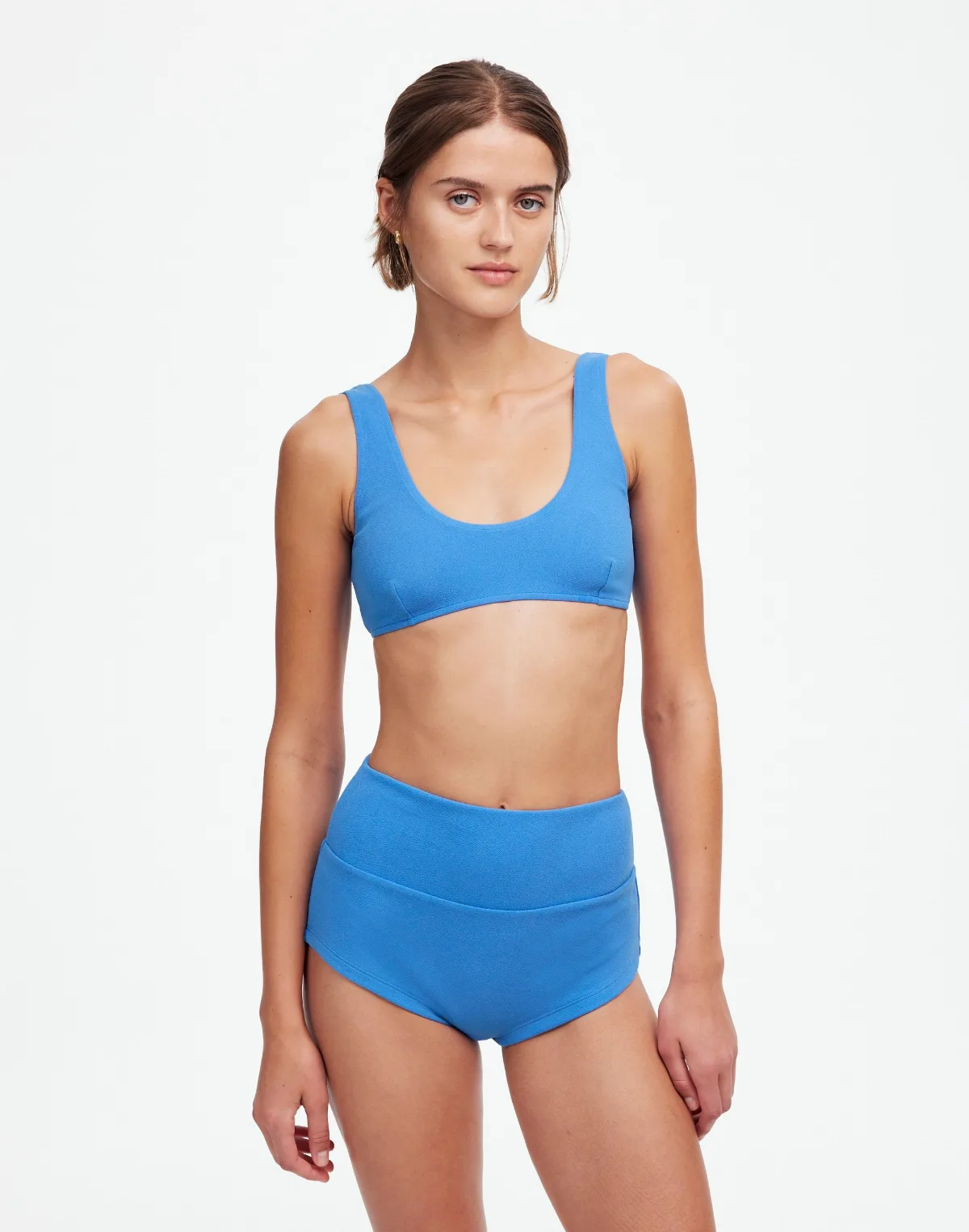 Zulu & Zephyr Ocean Blue Textured Crop Bralette by MW