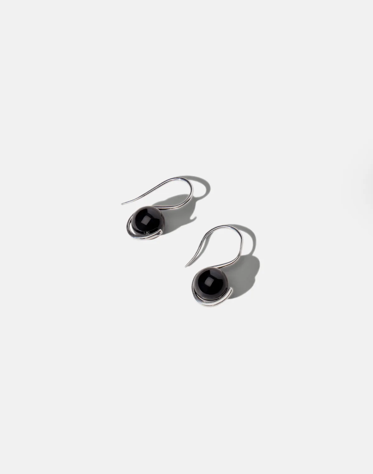 Maslo Jewelry Wrap Earrings Black Onyx Sterling by MW