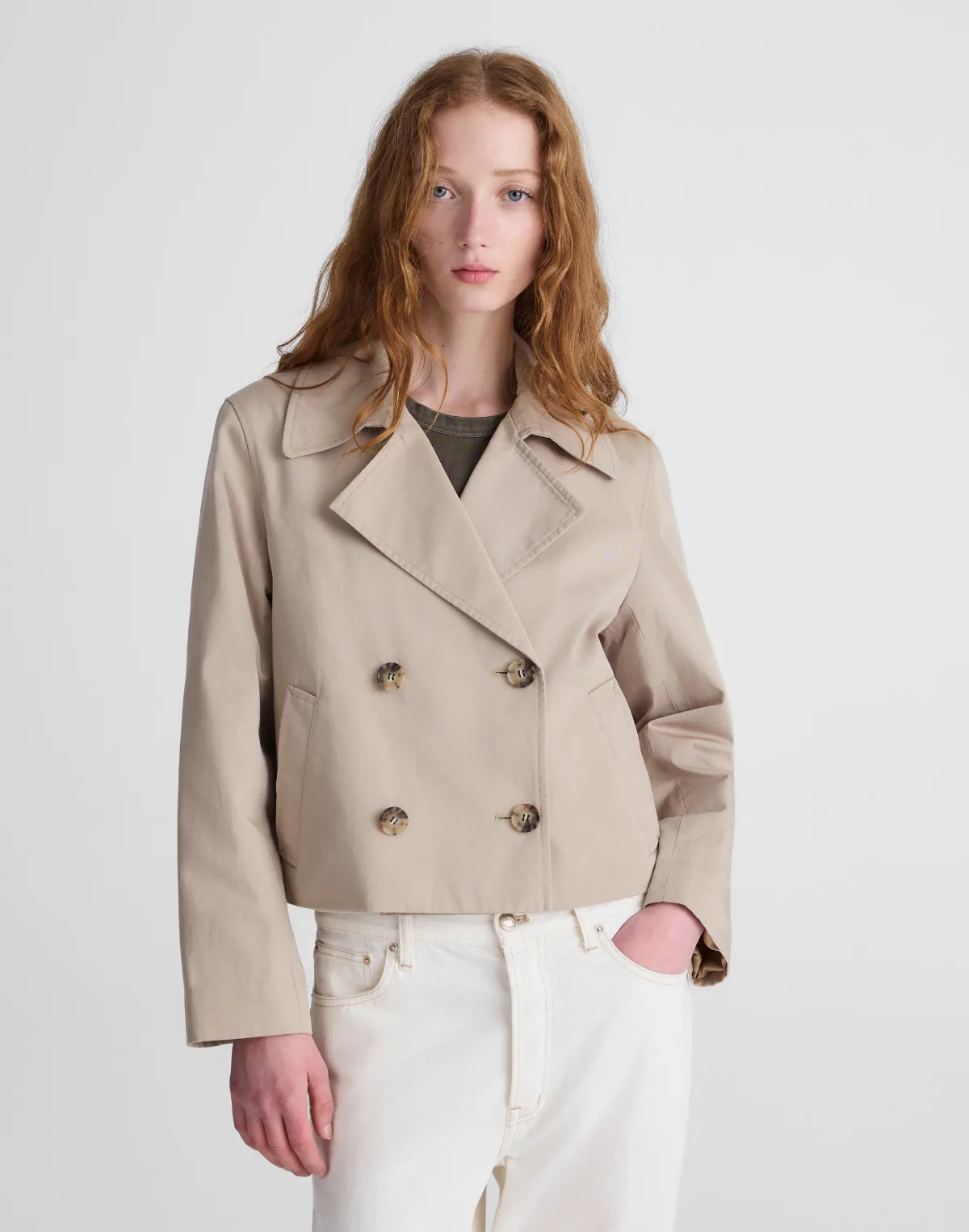 Cropped Trench Coat by MW