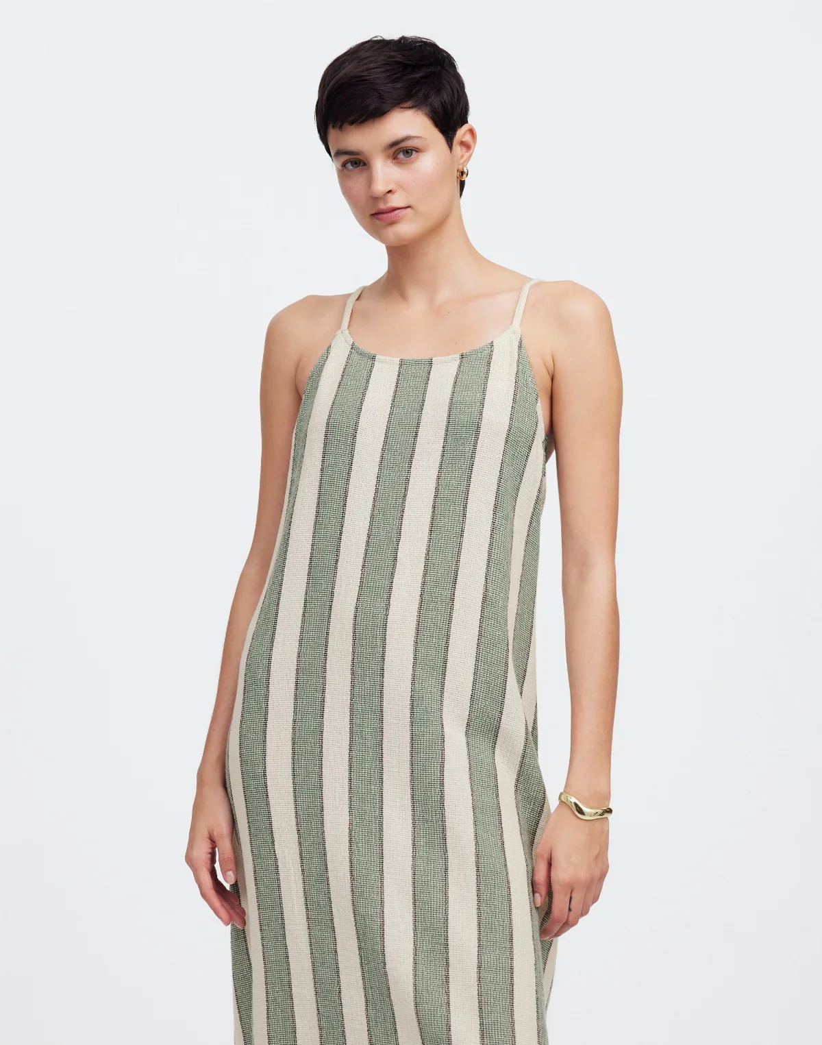 Zulu & Zephyr Eucalyptus Stripe Organic Cotton Dress