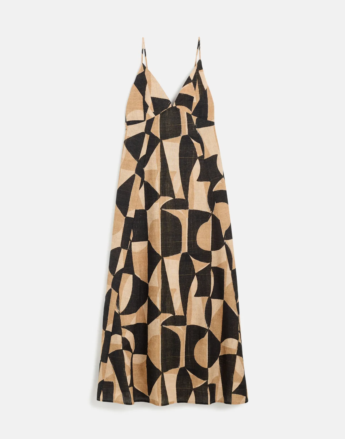 Zulu & Zephyr Mosaic Linen-Blend Panelled Dress by MW
