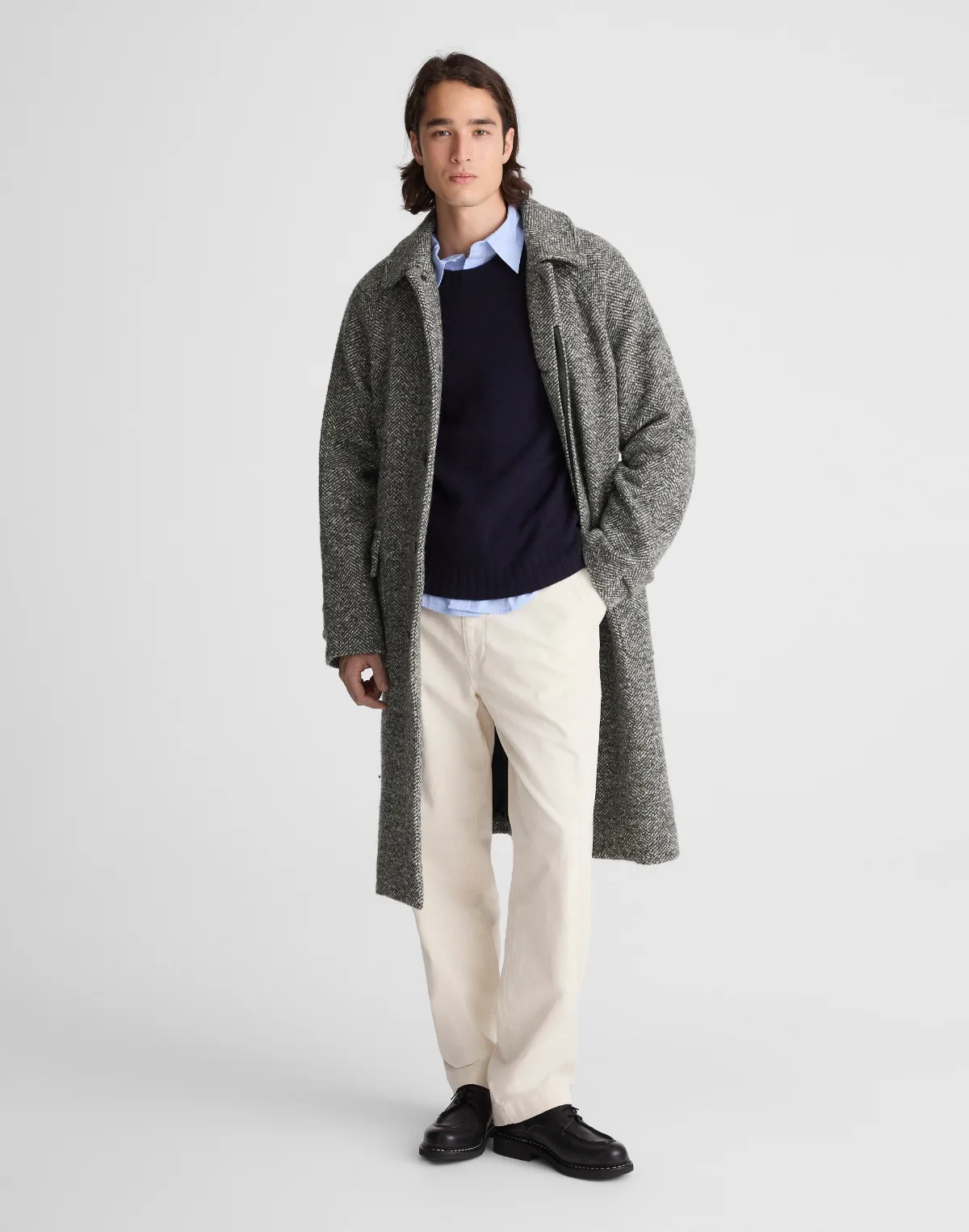 Balmacaan Overcoat in Italian Tweed by MW