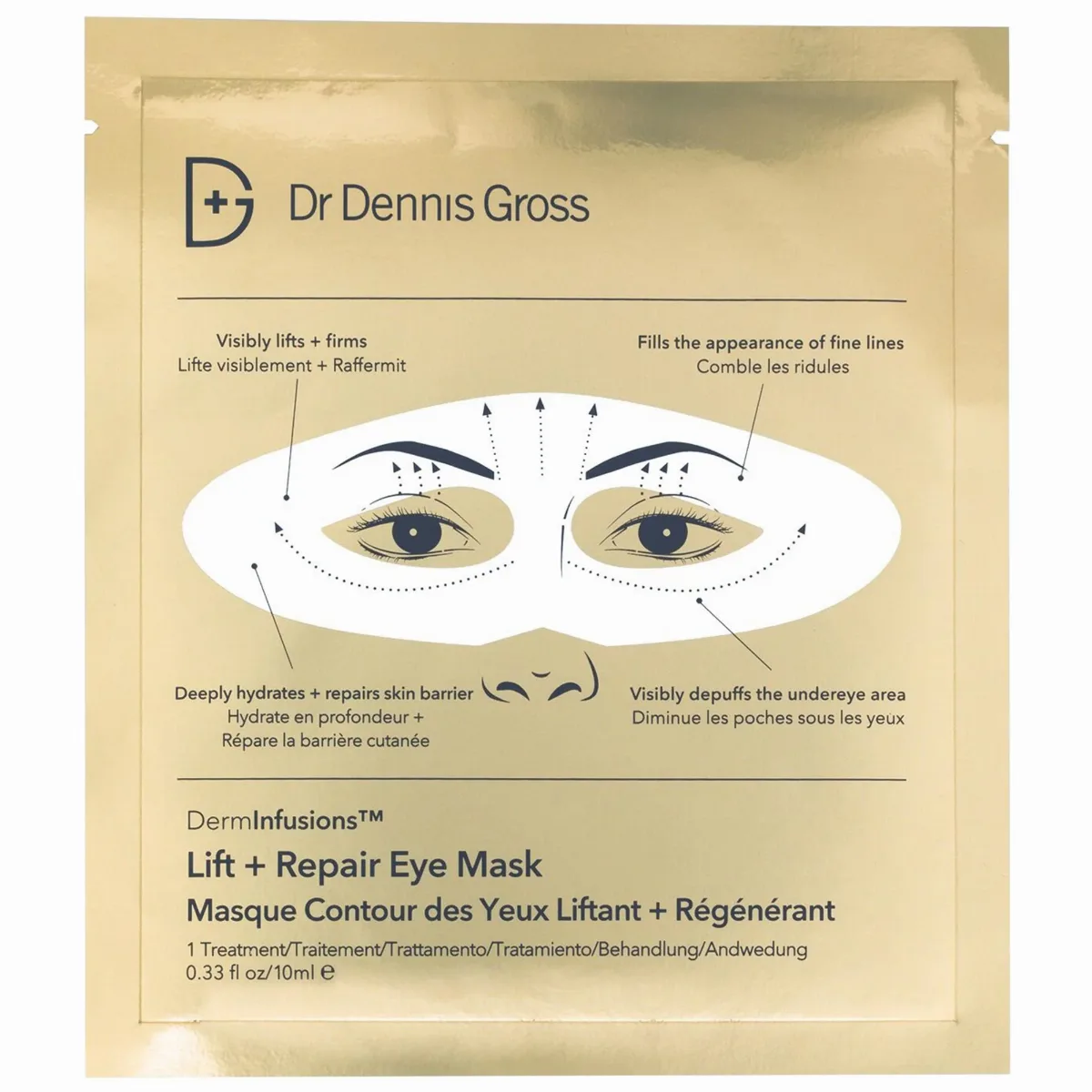 DermInfusions Lift + Repair Eye Mask 1 Pack / 1 Pair by Dr. Dennis Gross Skincare
