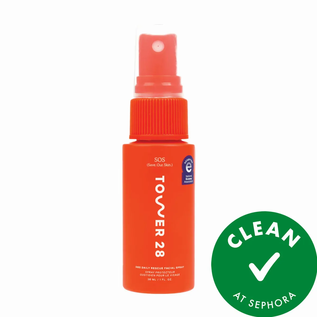 Mini SOS Daily Hypochlorous Acid Spray for Breakouts & Redness 1 oz / 30 mL by Tower 28 Beauty