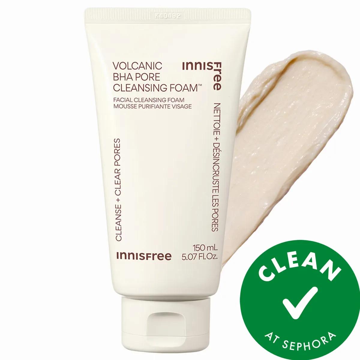 Volcanic BHA Pore Cleansing Foam 5.07 oz / 150 Ml by innisfree