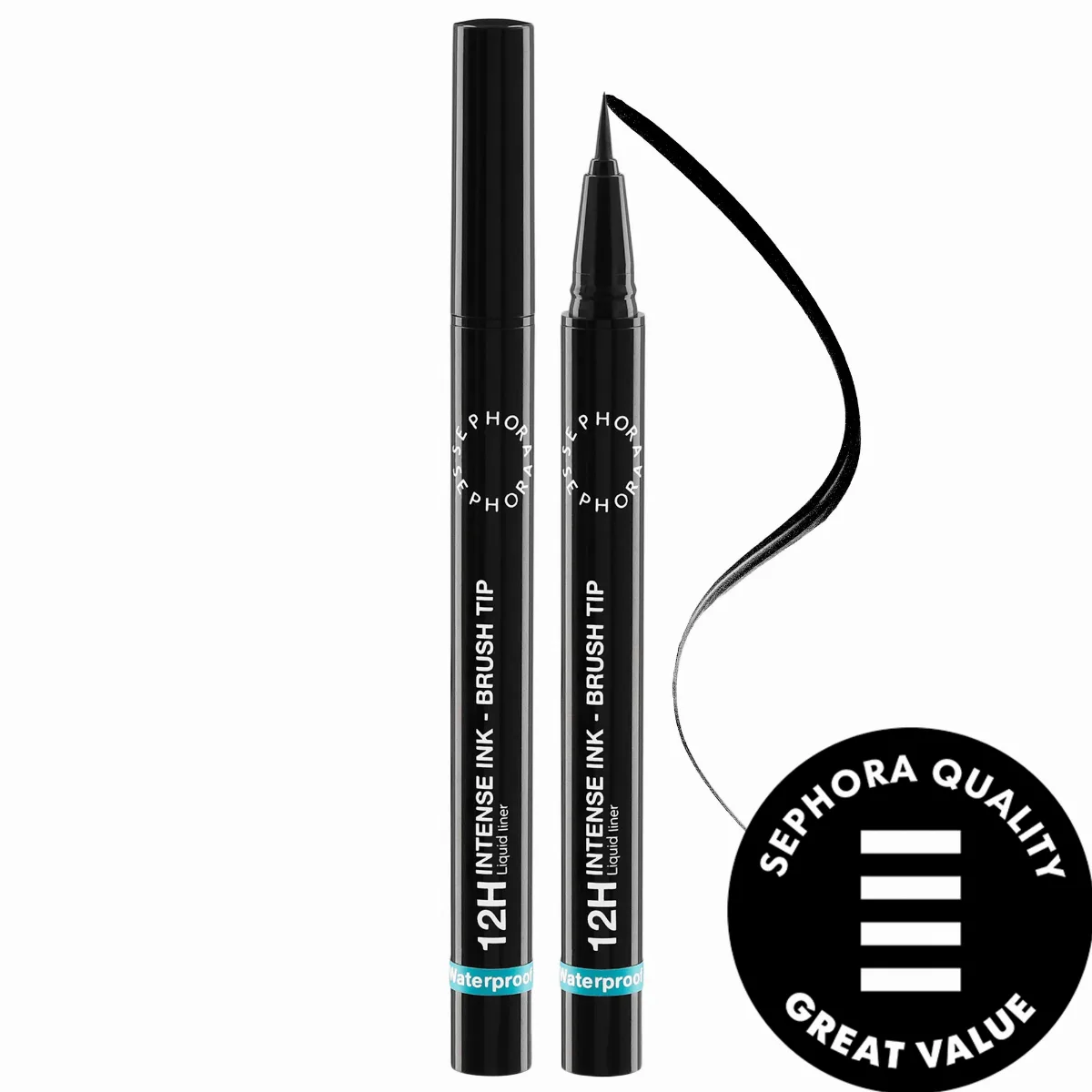 12H Intense Ink Brush Tip Liquid Liner 01 Black 0.0135 oz / 0.40 Ml by SEPHORA COLLECTION