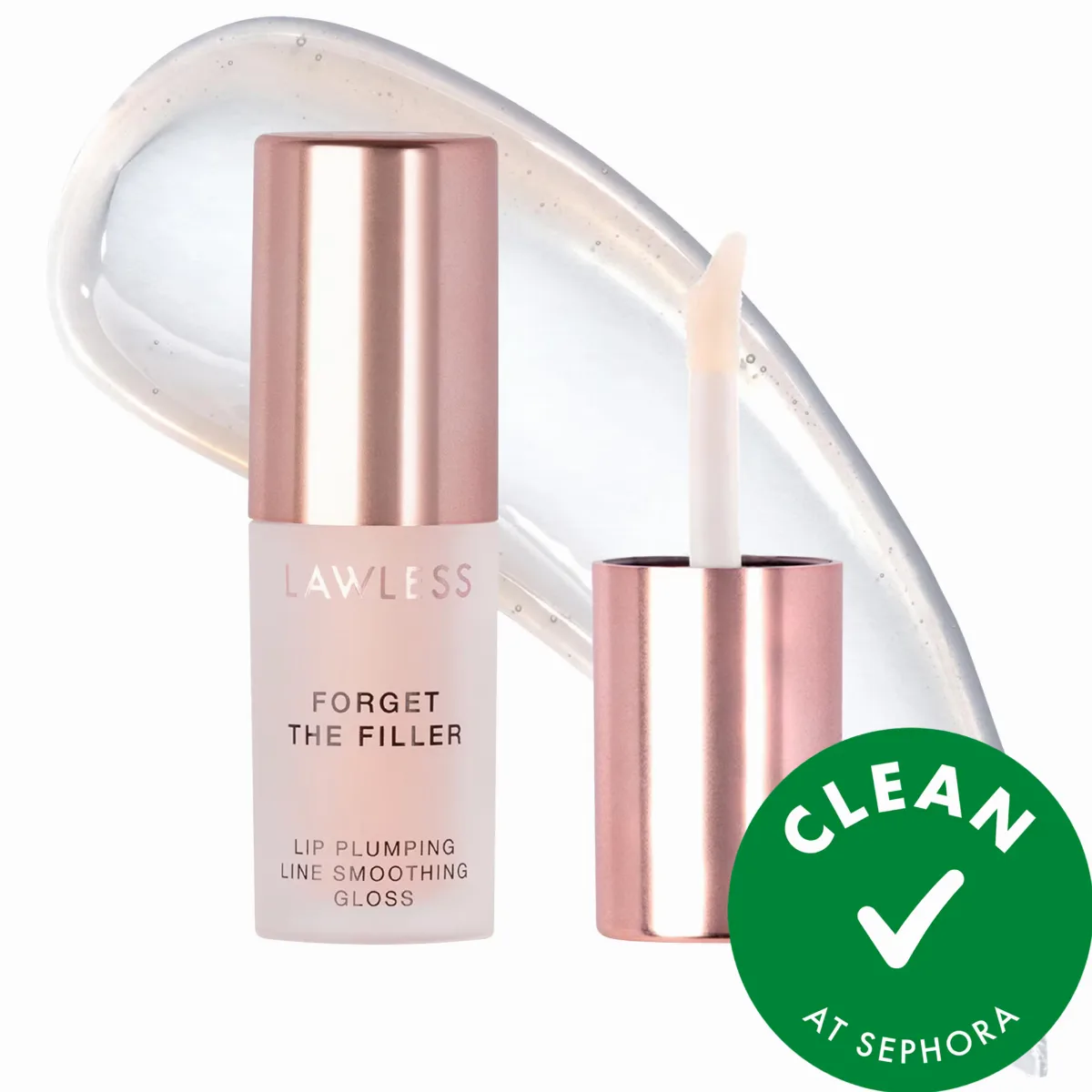 Mini Forget the Filler Lip Plumper Line Smoothing Gloss Rosy Outlook 0.05 oz / 1.7 mL by LAWLESS