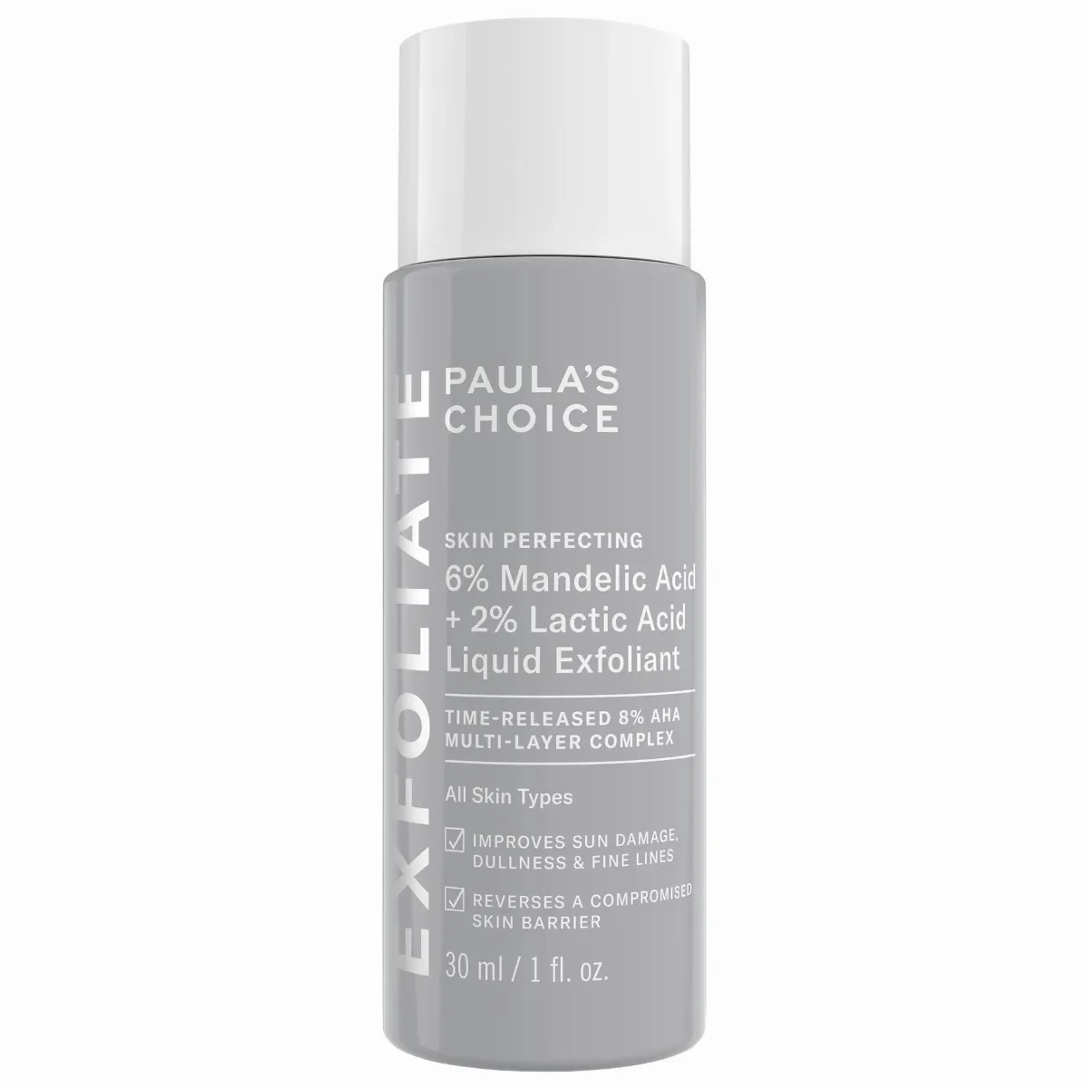 Mini Skin Perfecting 6% Mandelic Acid + 2% Lactic Acid Liquid Exfoliant 1 oz / 30 Ml by Paula's Choice