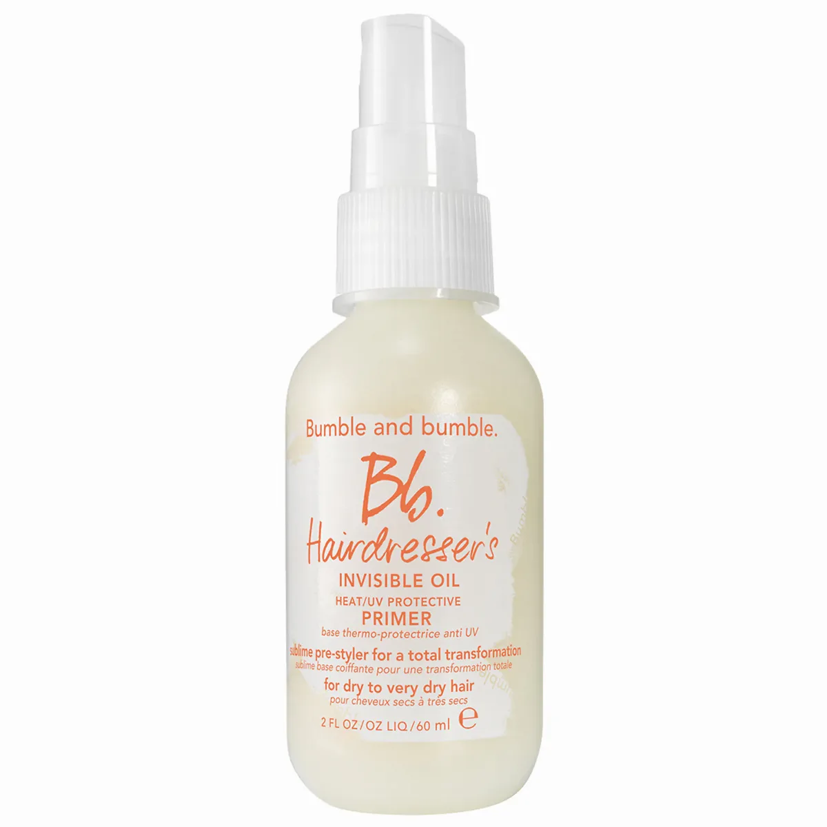 Mini Hairdresser's Invisible Oil Heat Protectant Leave in Conditioner Primer 2 oz / 60 mL by Bumble and bumble