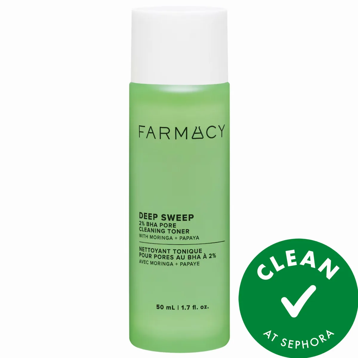 Mini Deep Sweep 2% BHA Pore Cleaning Toner with Moringa + Papaya 1.7/50 by Farmacy