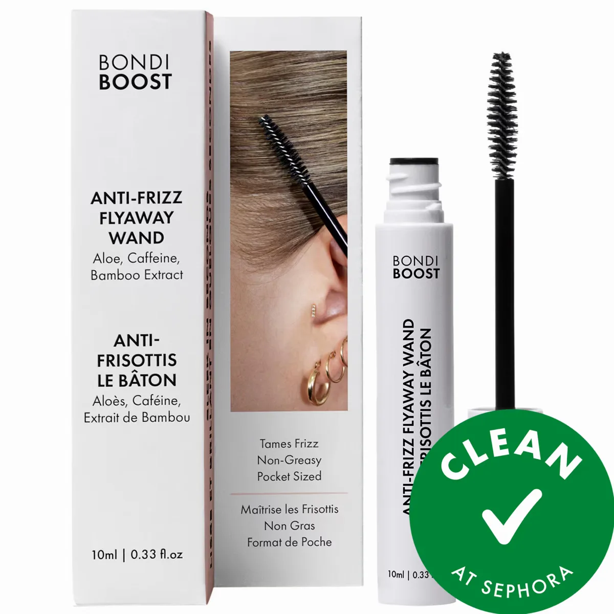Anti-Frizz Fly Away Wand Hair Serum with Aloe Vera and Caffeine 10 mL by BondiBoost