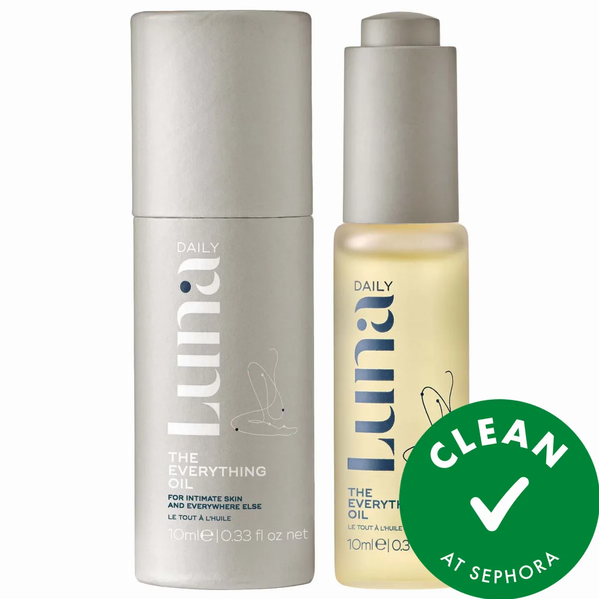 The Mini Everywhere Oil - for Ingrowns, Redness + Bumps - with Rosehip Oil, Vitamins C & E 0.4 oz / 10 mL by Luna Daily