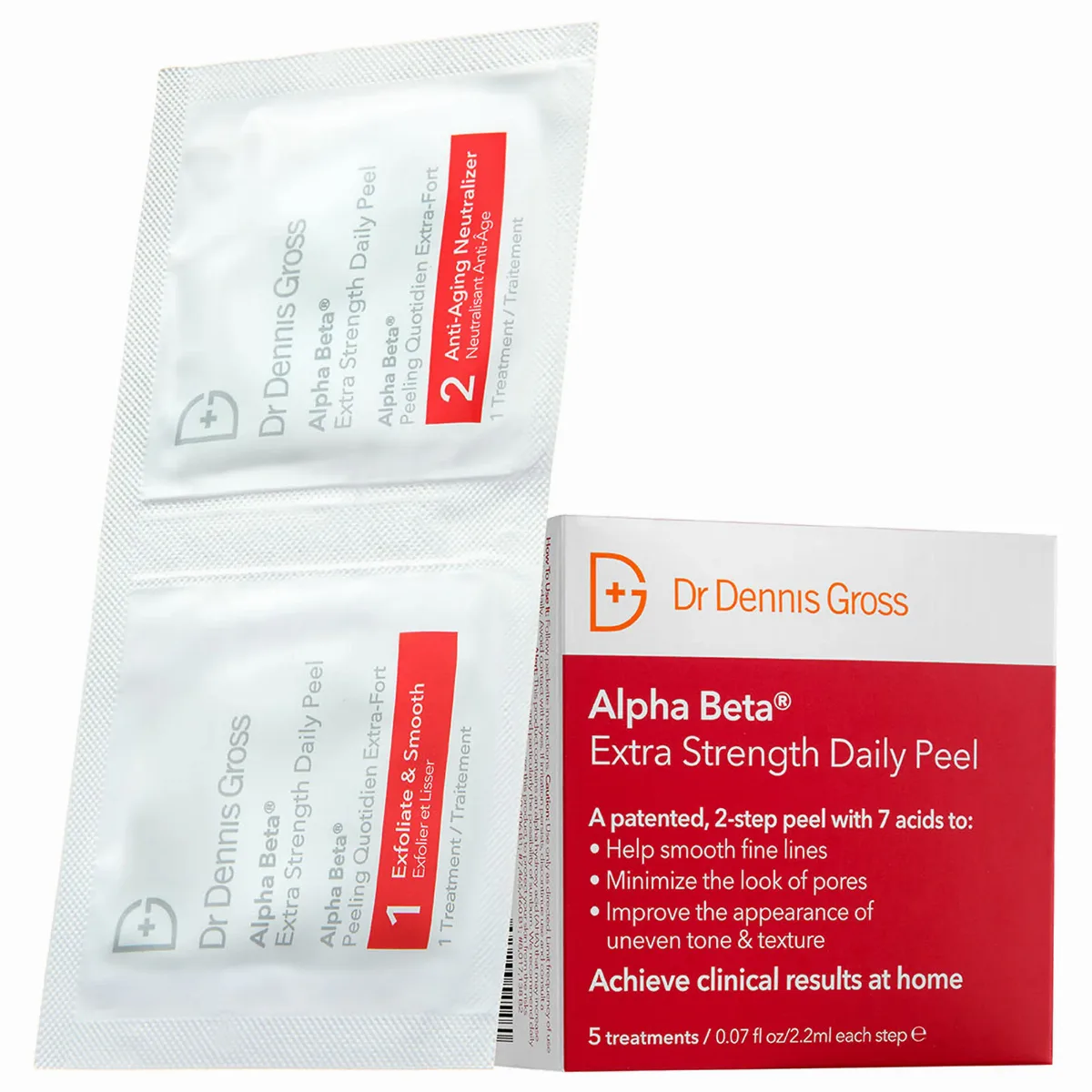 Mini Alpha Beta Extra Strength Daily Peel Pads 5 Treatments by Dr. Dennis Gross Skincare