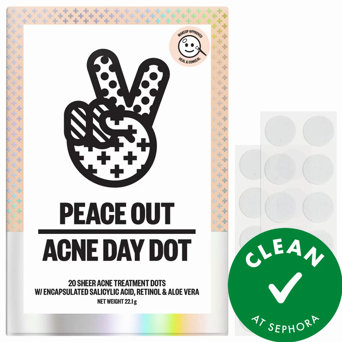 Salicylic Acid Acne Day Dots 1 Pack / 20 Dots by Peace Out