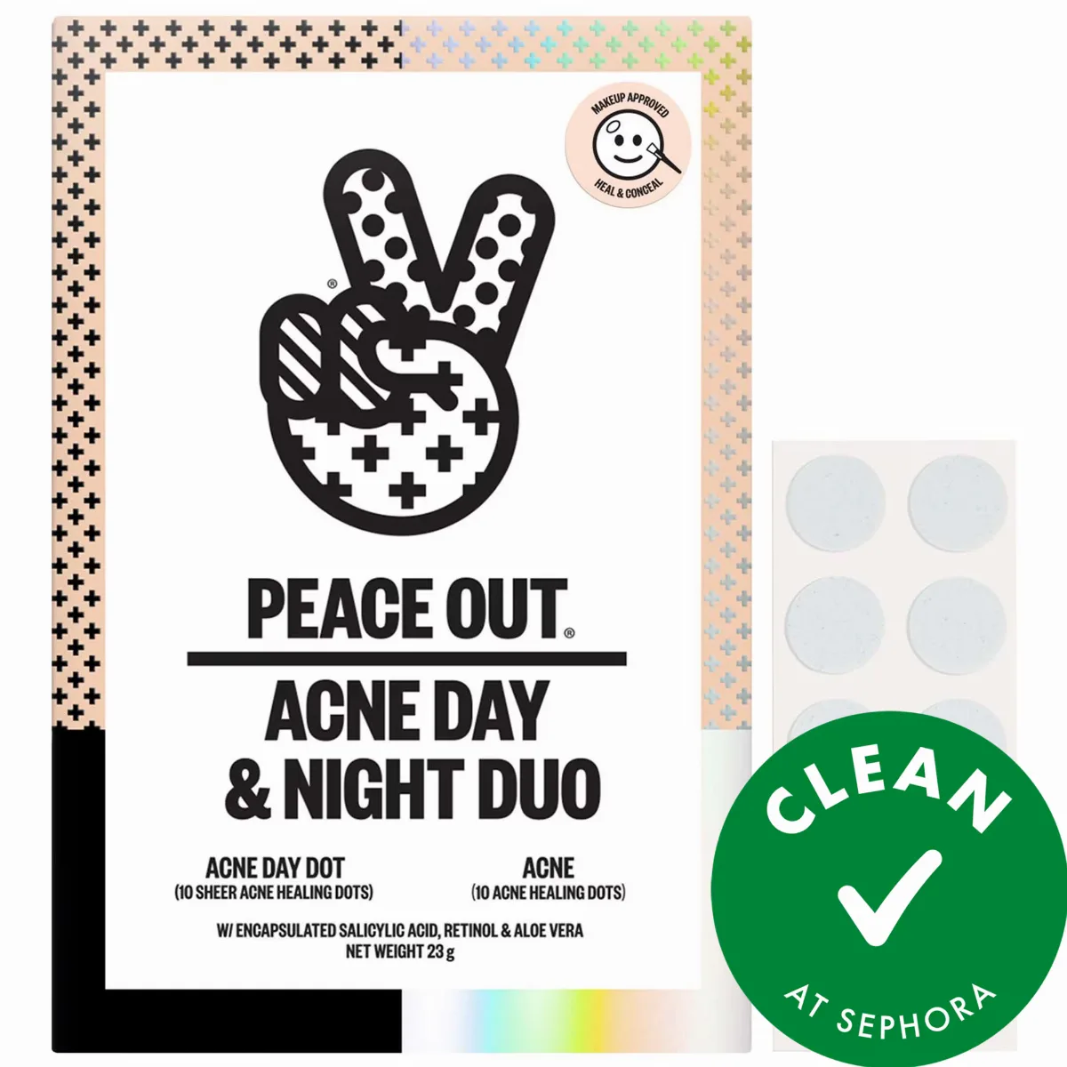 Acne Salicylic Acid Day & Night Duo 10 Acne Day Dots / 10 Acne Night Dots by Peace Out