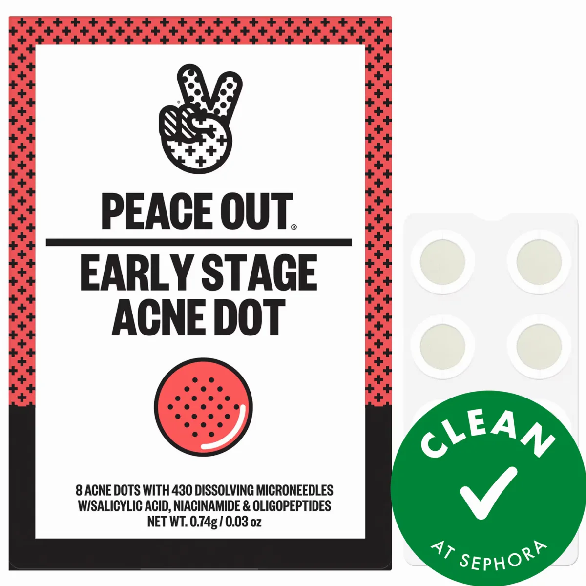 2% Salicylic Acid Early Stage Acne Dot 8 Patches by Peace Out