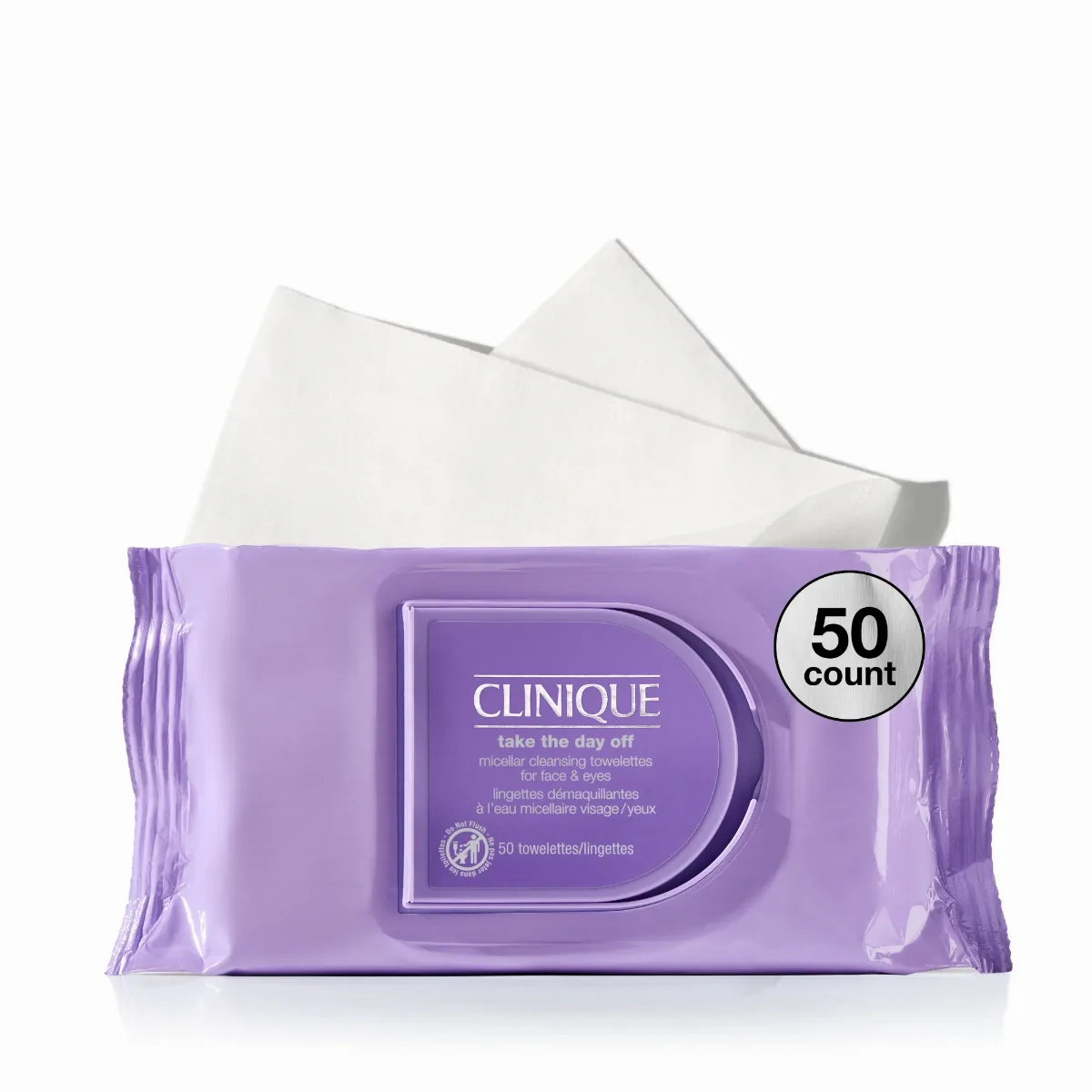 Take the Day Off Micellar Cleansing Makeup Remover Wipes for Face & Eyes 50 Wipes by CLINIQUE