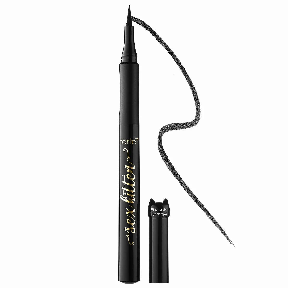 Sex Kitten Eye Definer Liquid Eyeliner Black 0.047 oz / 1.4 mL by tarte