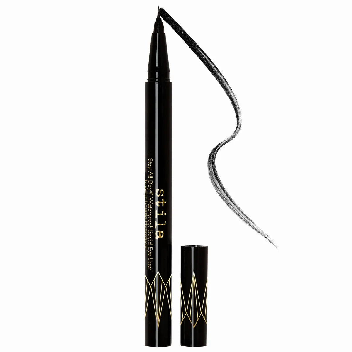 Stay All Day Waterproof Liquid Eye Liner - Micro Tip Intense Black.016 oz / 0.5 mL by stila