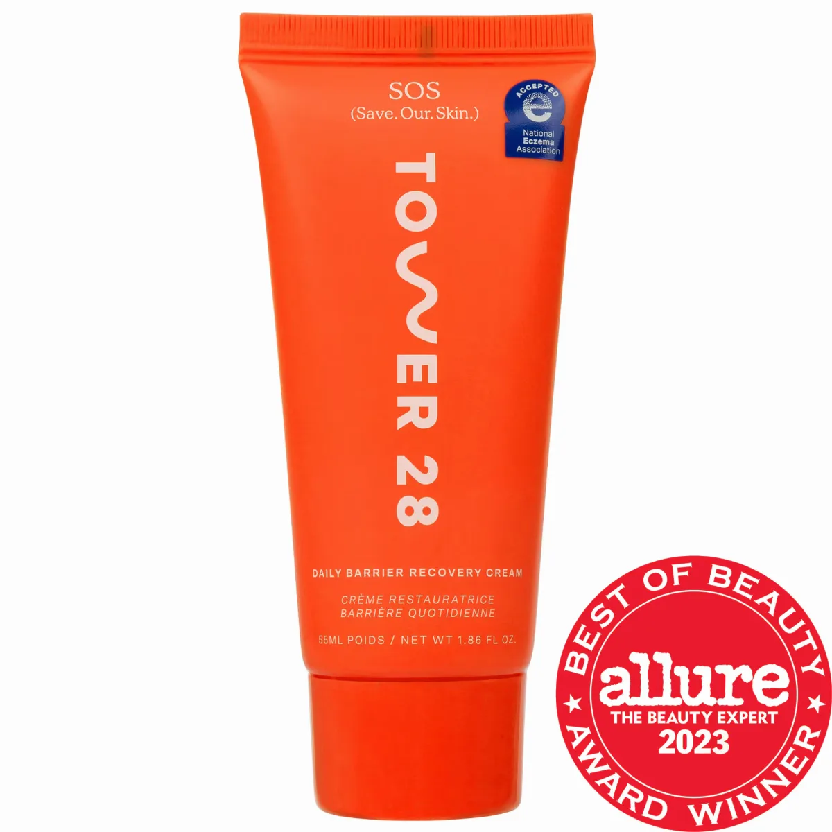 SOS Daily Skin Barrier Redness Recovery Moisturizer 1.86 oz / 55 mL by Tower 28 Beauty