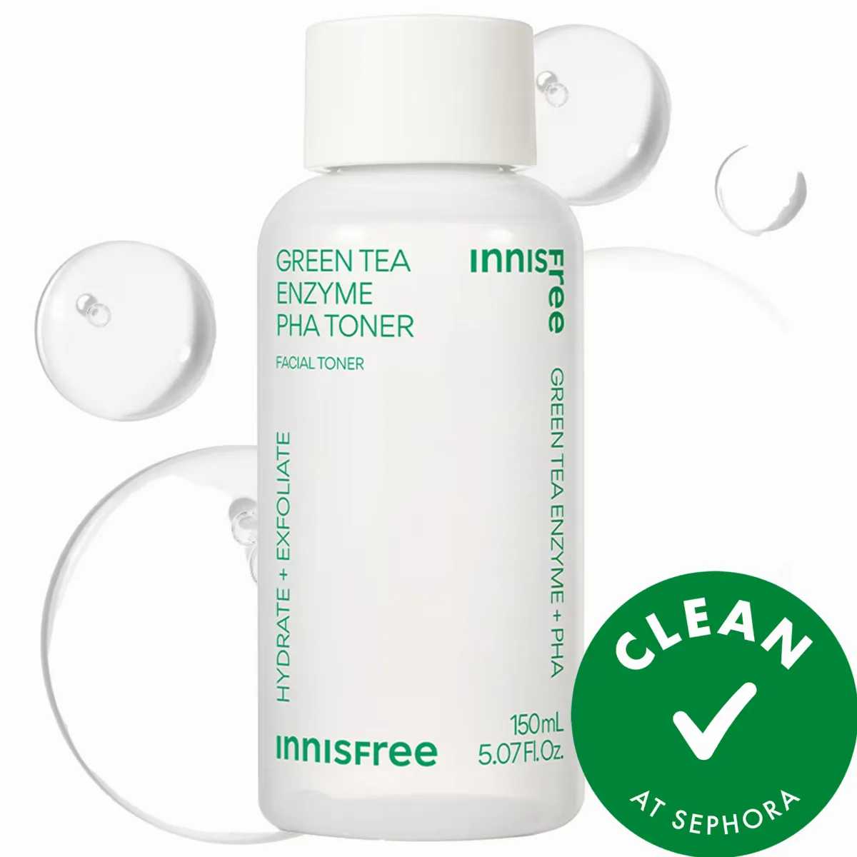 Green Tea Enzyme 7% PHA Gentle Exfoliating Toner 5.07 oz / 150 mL by innisfree