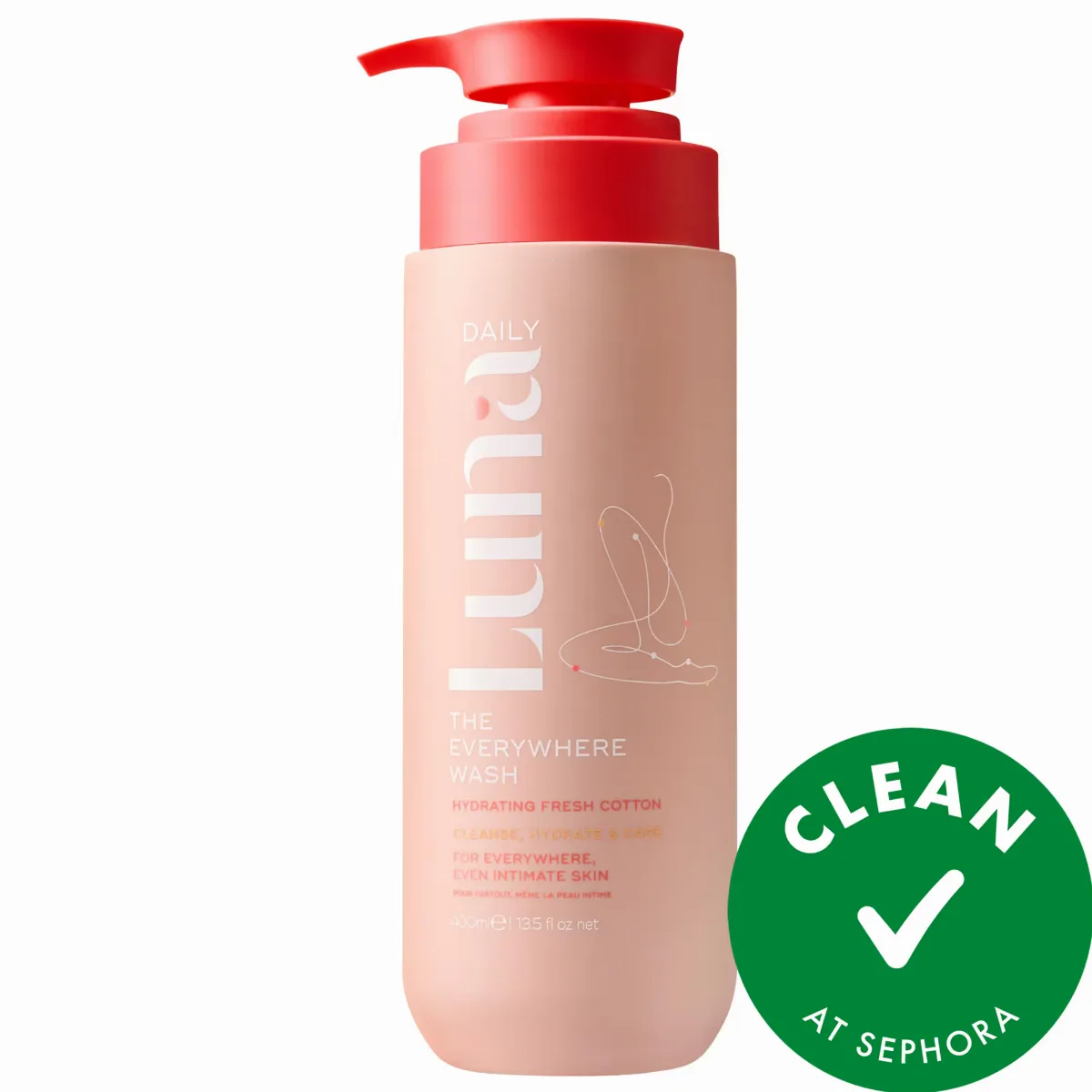 The Everywhere Wash - pH + Microbiome-Balancing Body Wash for All Skin 13.5 oz / 400ml by Luna Daily