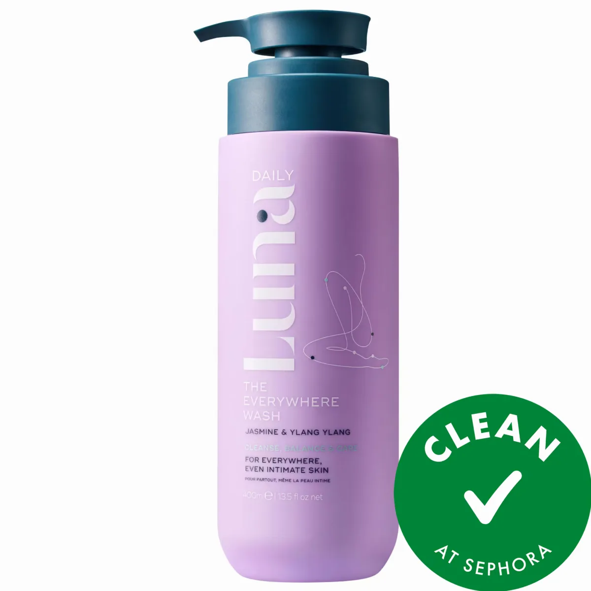 The Everywhere Wash - pH + Microbiome-Balancing Body Wash for All Skin 13.5oz / 400ml by Luna Daily