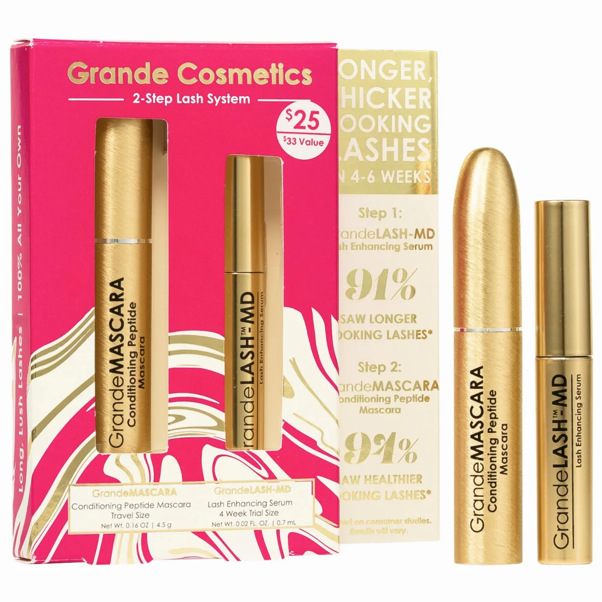 2-Step Lash System Mini GrandeLASH-MD & GrandeMASCARA by Grande Cosmetics