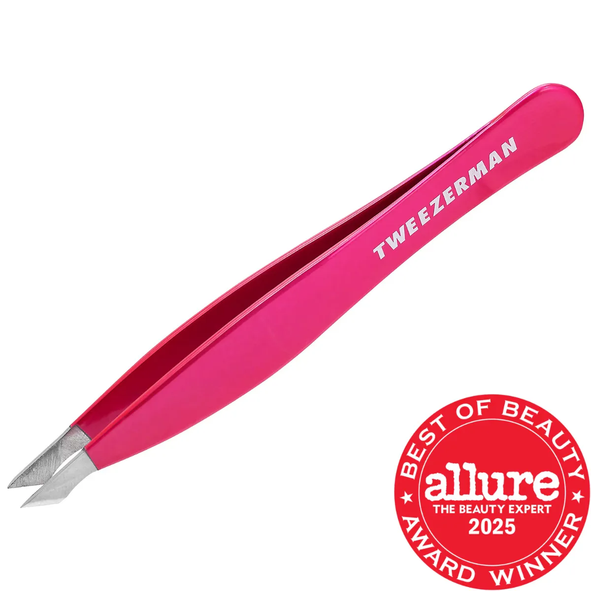 Pink Perfection Pointed Slant Tweezer by TWEEZERMAN
