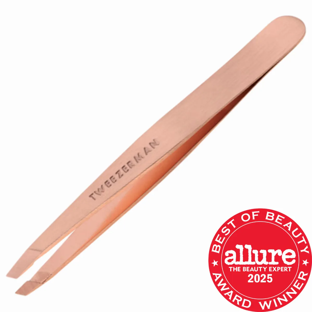 Stainless Steel Slant Tweezer Rose Gold 8.97 oz by TWEEZERMAN