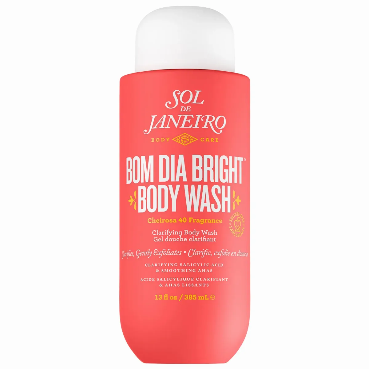 Bom Dia Bright Clarifying AHA BHA Body Wash 13 oz / 385 mL by Sol de Janeiro
