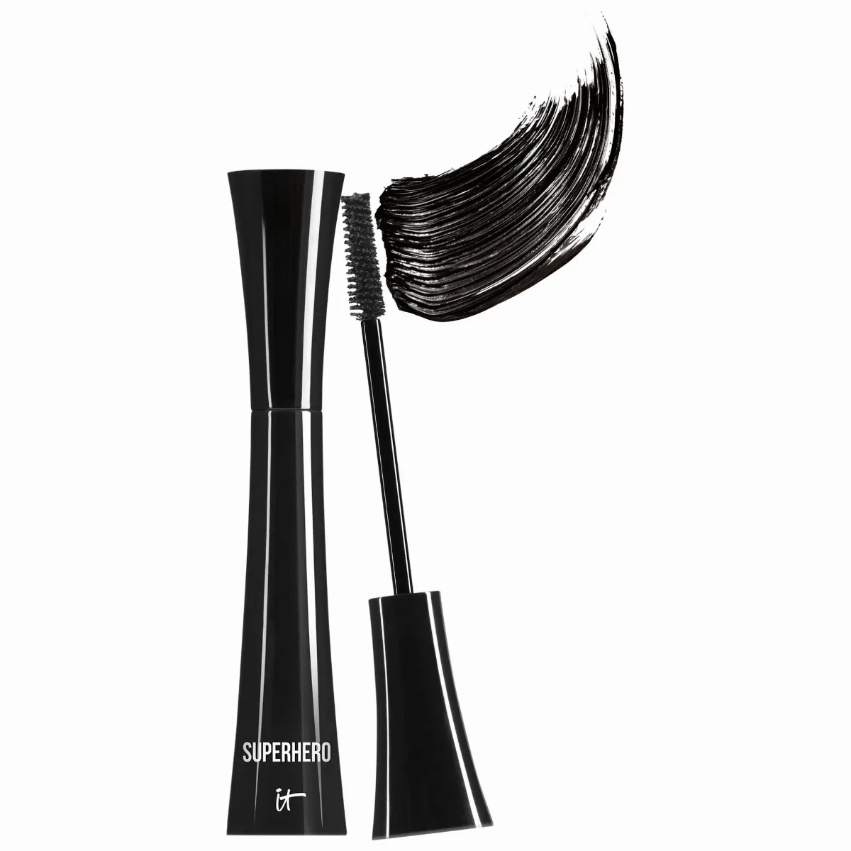 Superhero Elastic Stretch Volumizing and Lengthening Mascara Super Black 0.30 oz / 9 G by IT Cosmetics