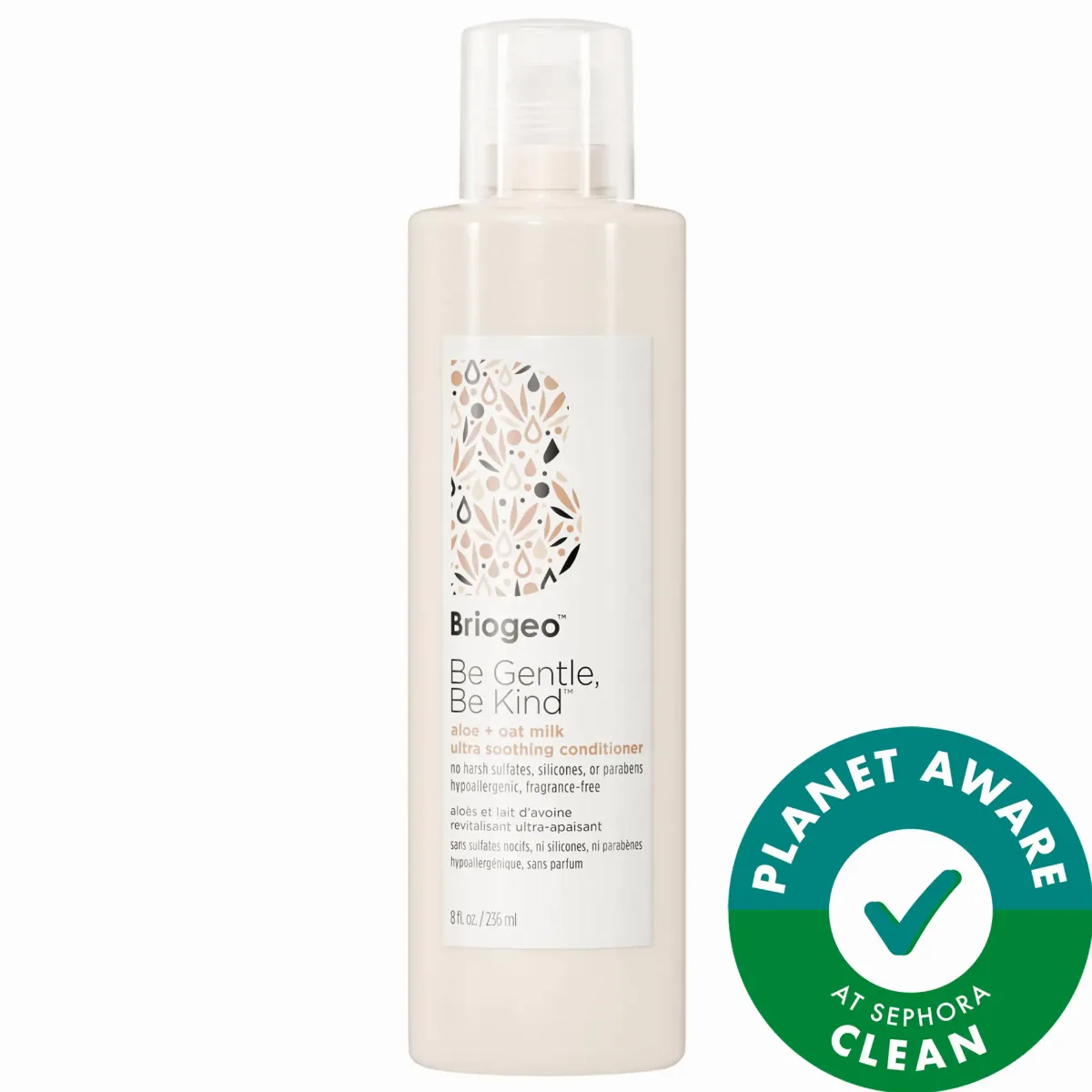 Be Gentle, Be Kind Aloe + Oat Milk Ultra Soothing Fragrance-Free Hypoallergenic Conditioner 8.0 oz / 236 mL by Briogeo