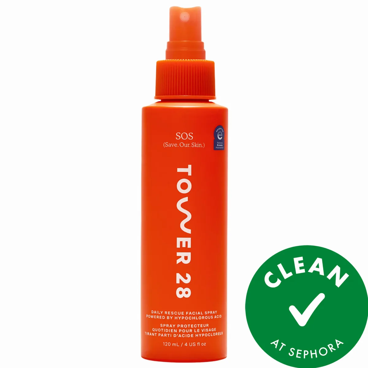 SOS Daily Hypochlorous Acid Spray for Breakouts & Redness 4 oz / 120 mL by Tower 28 Beauty