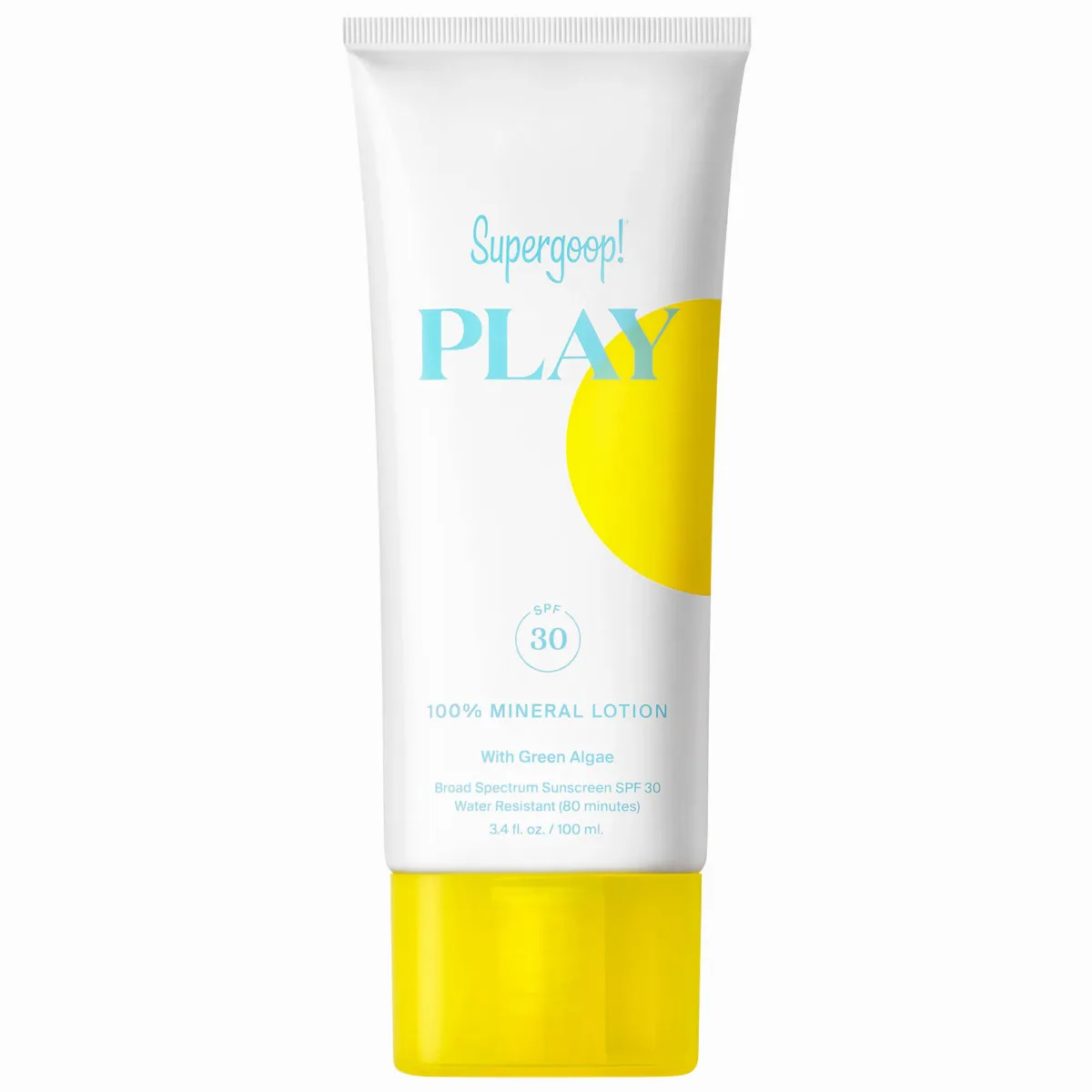 Supergoop! PLAY 100% Mineral Sunscreen Lotion SPF 30 with Green Algae 3.4 oz / 100 mL by Supergoop