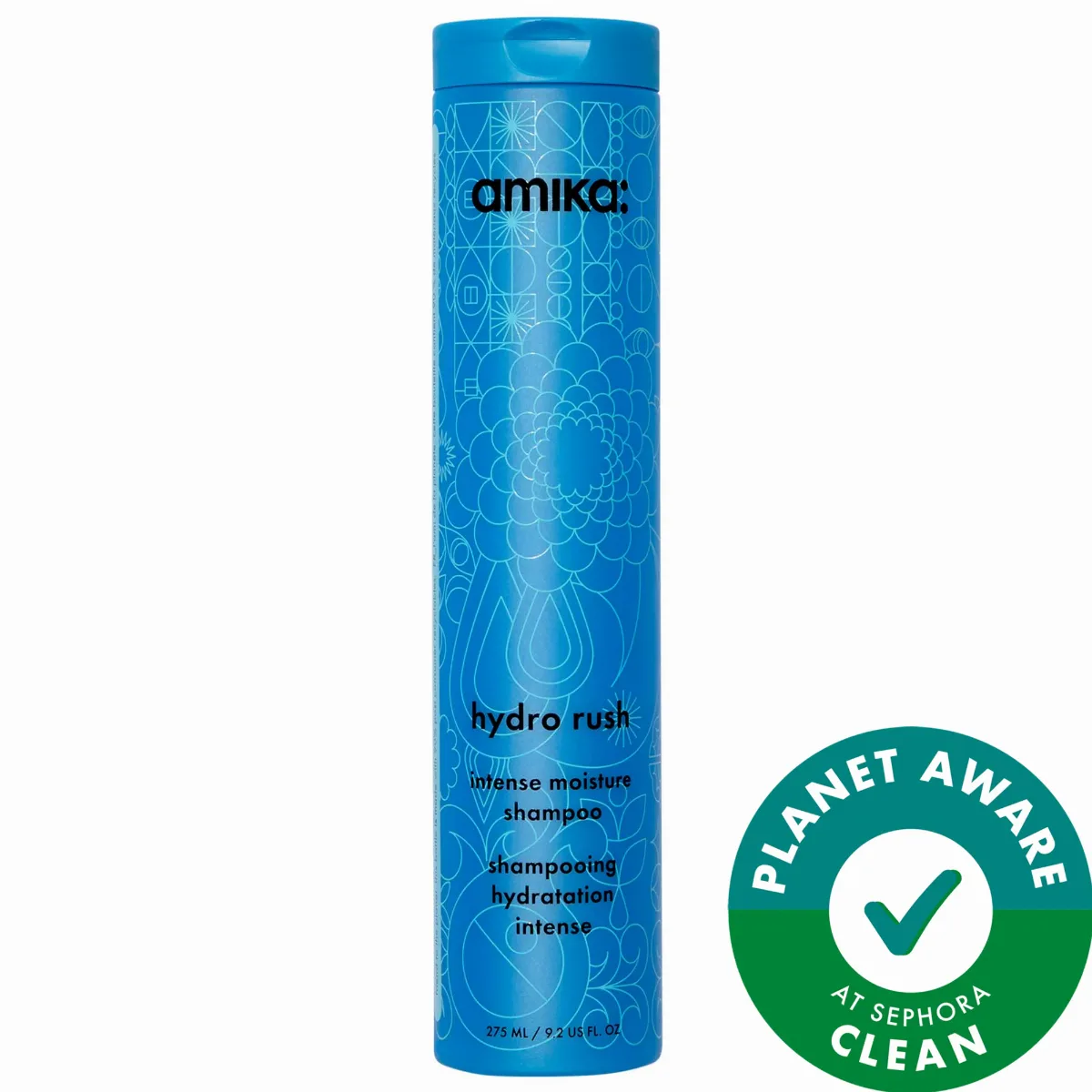 Hydro Rush Intense Moisture Shampoo with Hyaluronic Acid 9.2 oz / 275 mL by amika