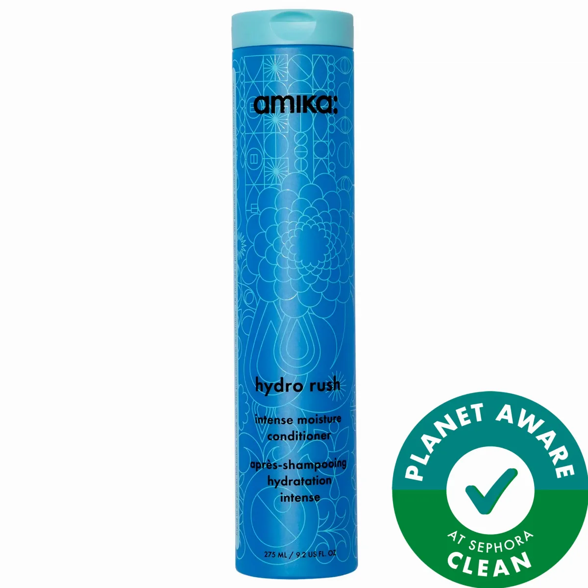 Hydro Rush Intense Moisture Conditioner with Hyaluronic Acid 9.2 oz / 275 mL by amika