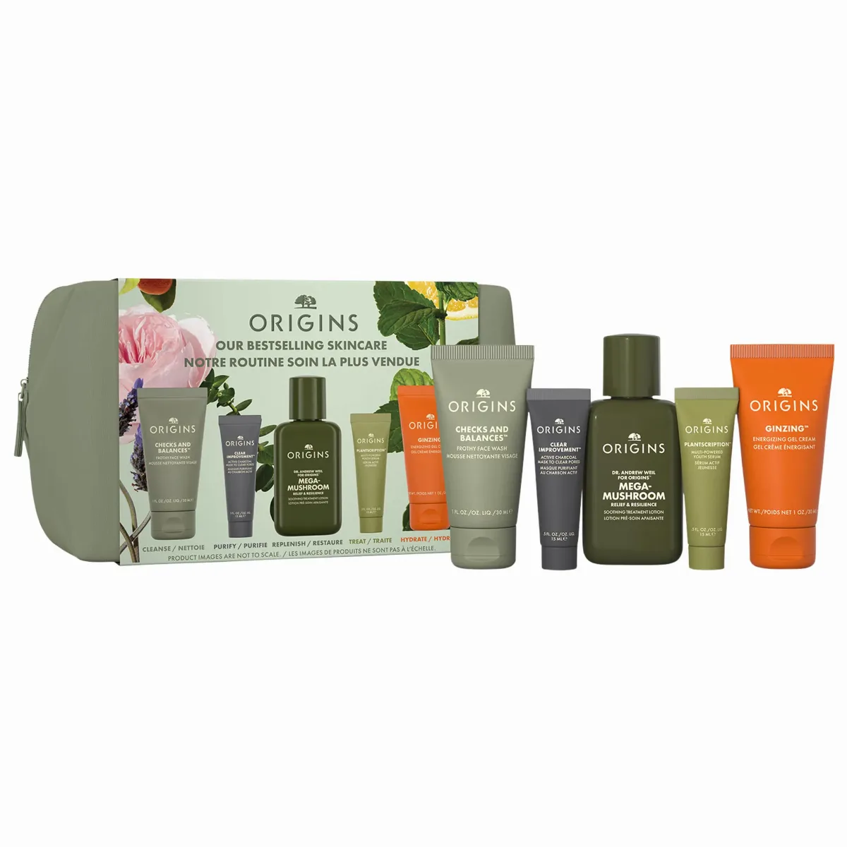 6 Piece Travel Size Cleansing & Moisturizing Best-Sellers Skincare Set by Origins