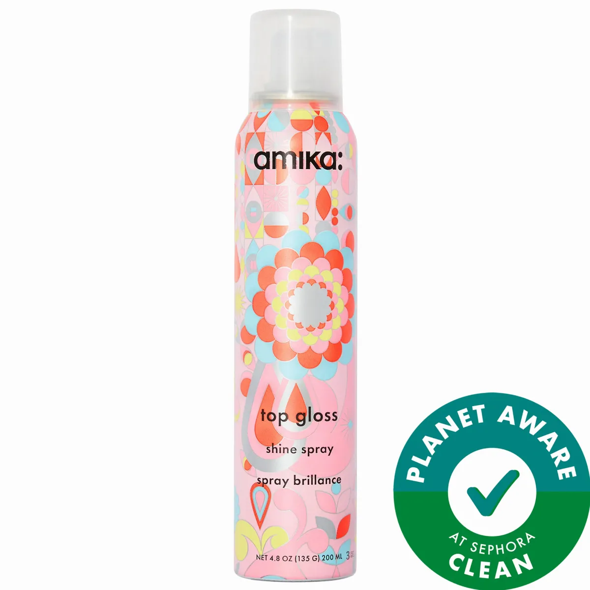 Top Gloss Hair Shine Spray 4.8 oz by amika