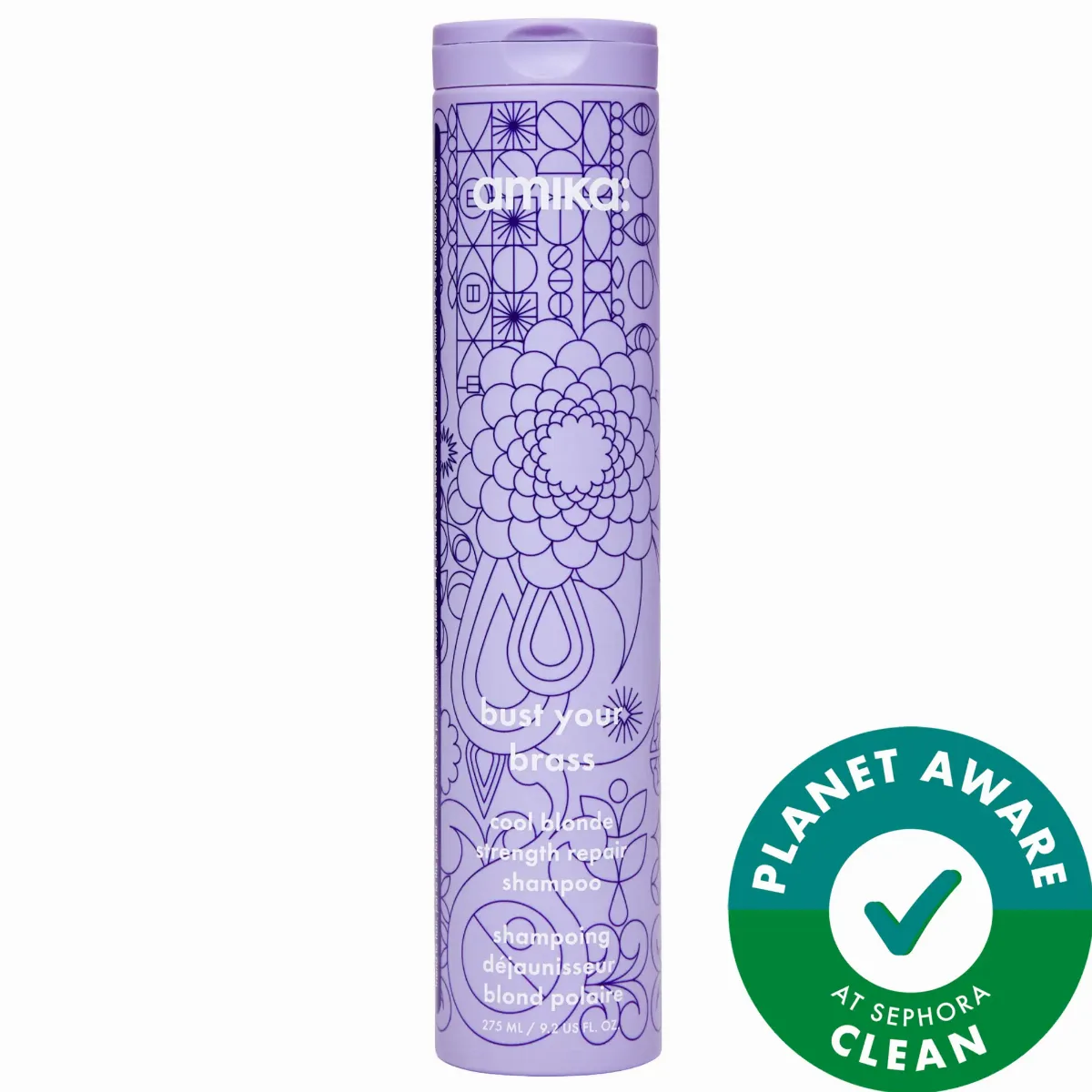 Bust Your Brass Cool Blonde Strength Repair Shampoo 9.2 oz by amika