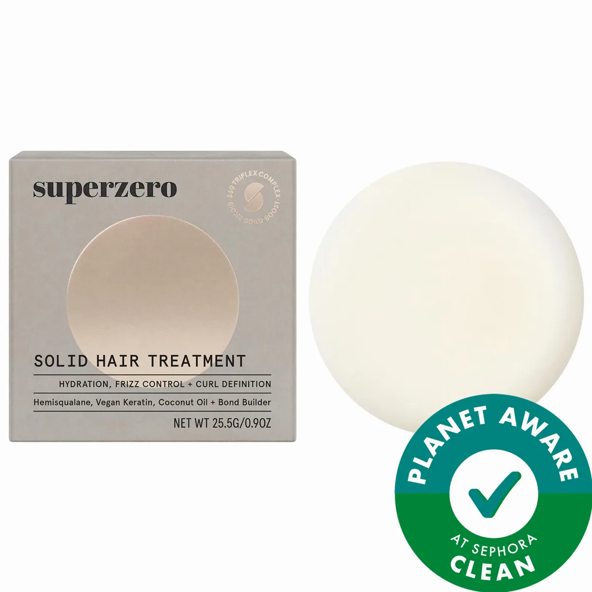 Instant Shine & Anti Frizz Hair Serum Treatment Bar 2.35 oz by superzero