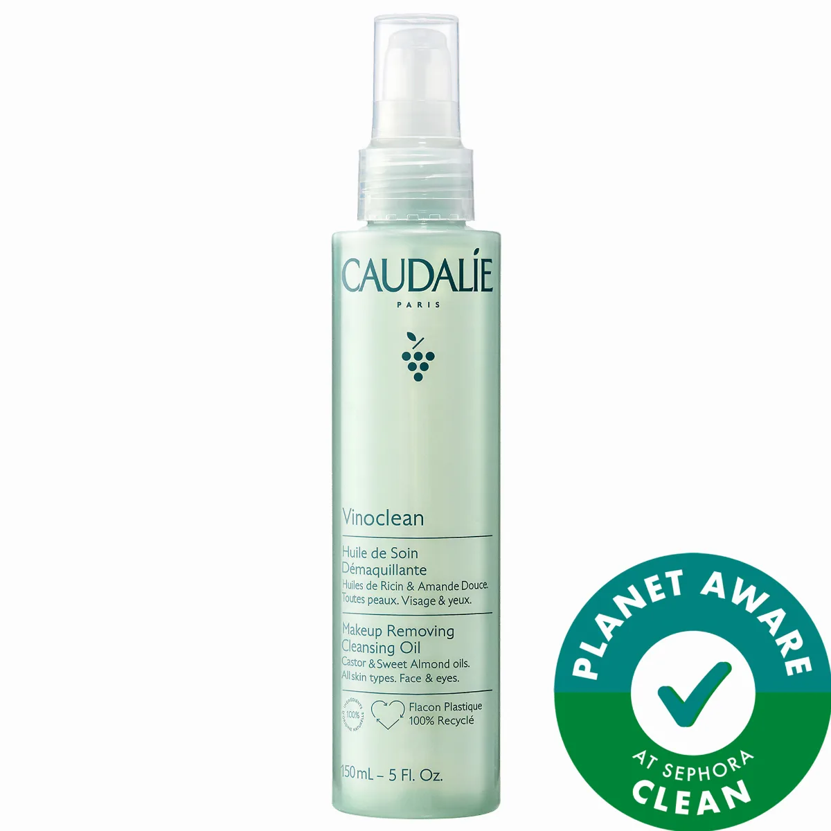 Vinoclean Makeup Removing Cleansing Oil 5.0 oz / 150 mL by Caudalie