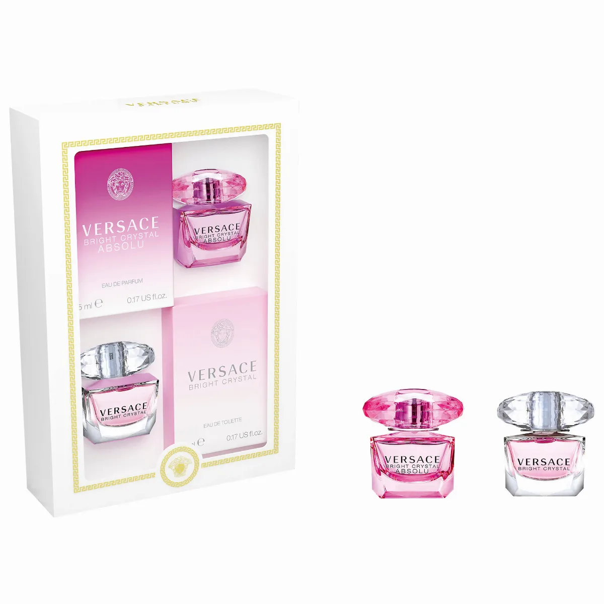 Mini Bright Crystal and Bright Crystal Absolu Set by Versace
