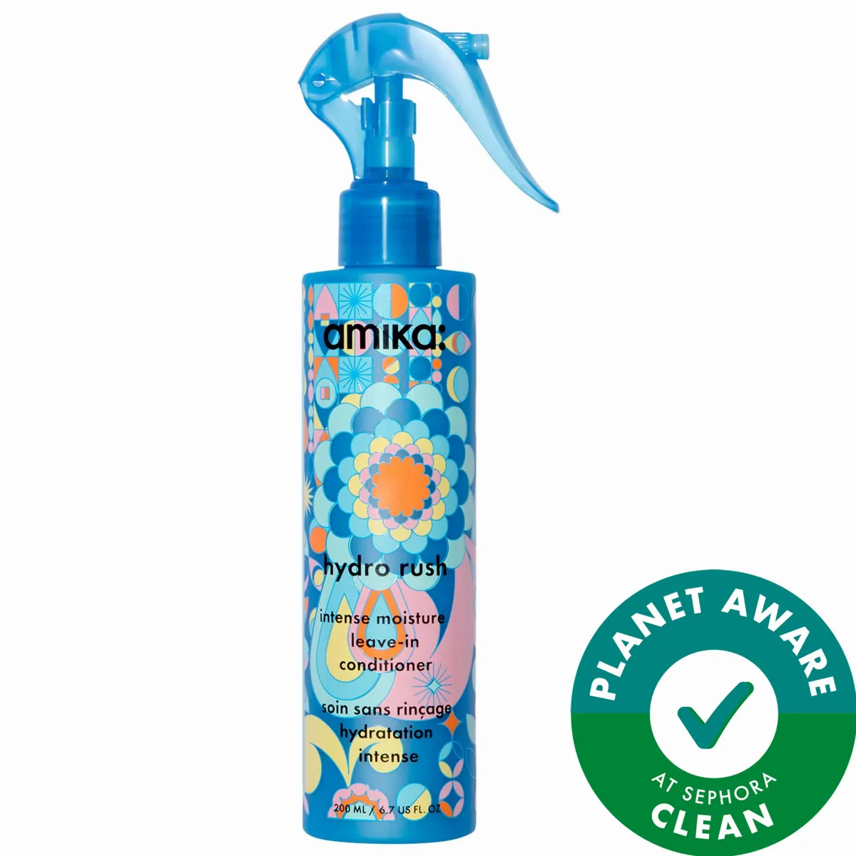 Hydro Rush Intense Moisture Leave-In Conditioner with Hyaluronic Acid 6.7 oz / 200 mL by amika