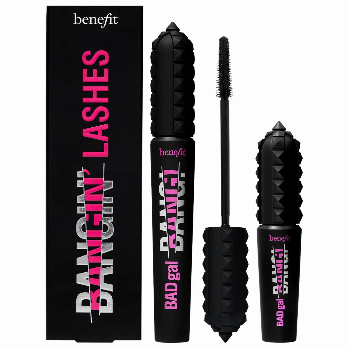 Bangin' Lashes Volumizing Mascara Duo Set 0.3 oz (mini) 0.14 oz (full-Size) / 4 G (mini) 8.5 G (full-Size) by Benefit Cosmetics