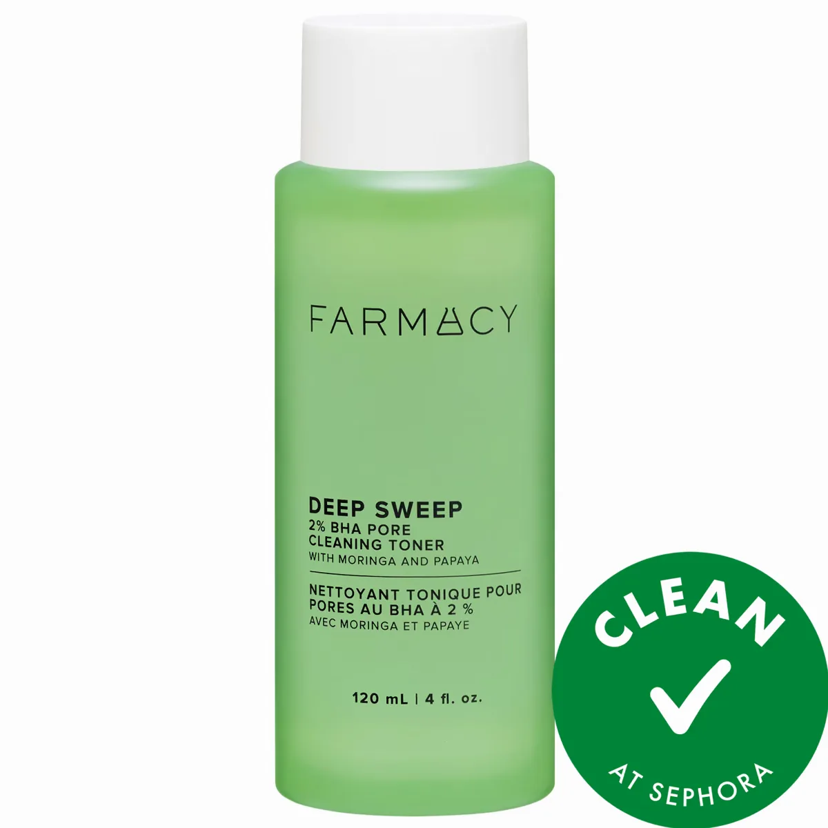 Deep Sweep 2% BHA Pore Cleaning Toner with Moringa + Papaya 4.0 oz / 120 mL by Farmacy